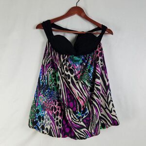Twenty One Shirt Womens Small Multicolor Halter Top Colorful Sleeveless‎ Blouse